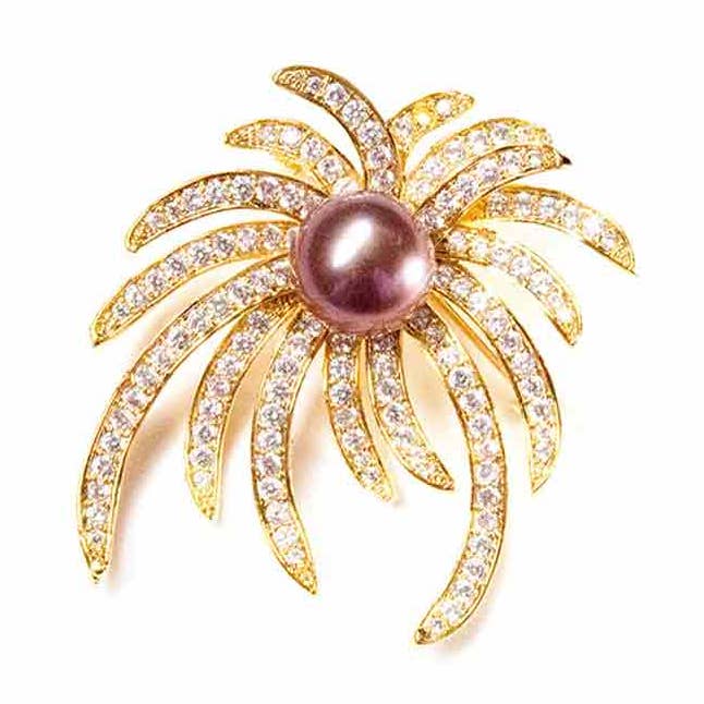FIREWORK CELEBRATION EDISON PEARL BROOCH for wholesale by Timeless Pearl