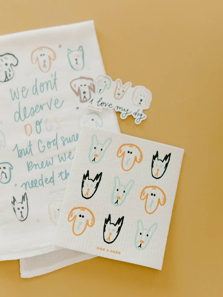 Dog Swedish Dishcloth for wholesale by Doe A Deer