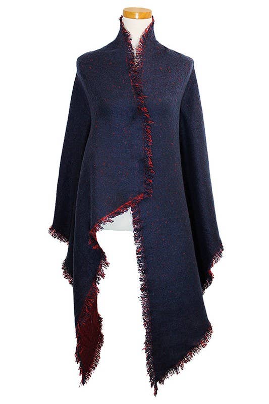 Suzie Q USA - Wholesale Omslagdoek - Dames - Omkeerbare effen sjaal met voorgesneden2