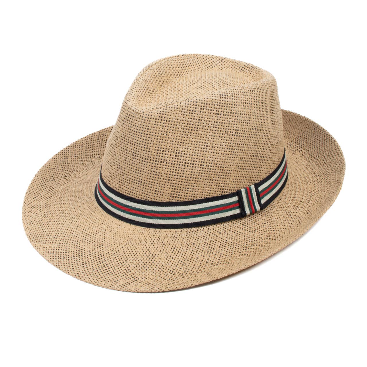 Selini New York - Wholesale Fedora - Men's - Men's Tri-Color Banded Wide Brim Fashion Fedora Hat-FSS171286