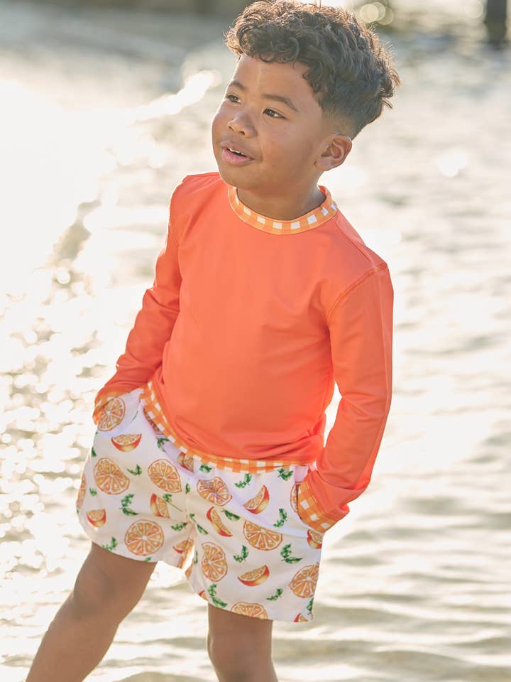 Bañador de Verano para Niños - Naranjas para venta al por mayor de Sugar Bee Clothing