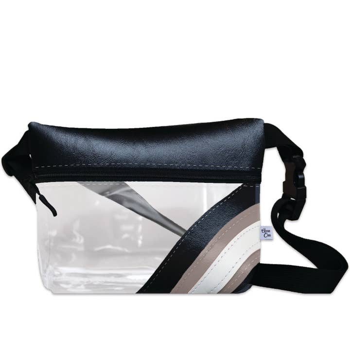 Anne Cate - Vente Sac ceinture – unisexe - Sac banane jour de match à rayures claires pour stade de football12
