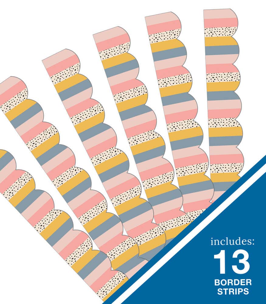 Carson Dellosa Education - Wholesale Bulletin Board - We Belong Stripes Scalloped Bulletin Board Borders1