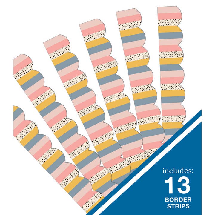 Carson Dellosa Education - Wholesale Bulletin Board - We Belong Stripes Scalloped Bulletin Board Borders1
