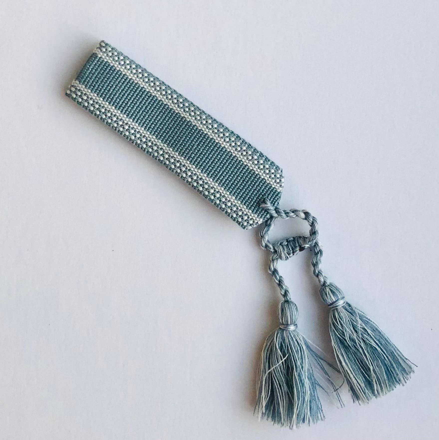 GreenWave – wholesale Woven/braided bracelet – Cotton knitted woven bracelets with tassel and accent stripe14