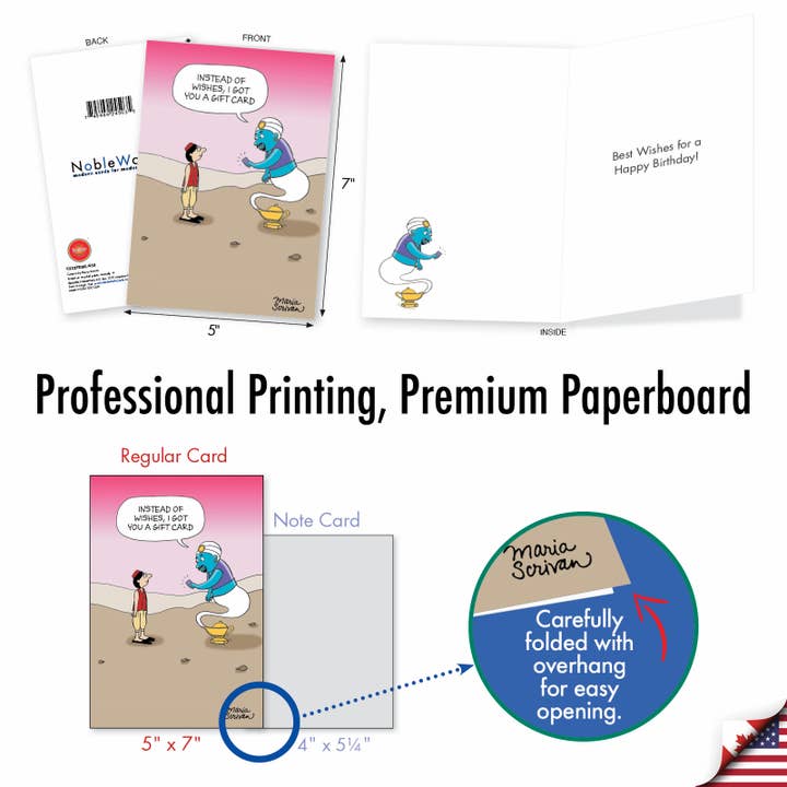 NobleWorks - Wholesale Birthday Card - Birthday Card - Genie Gift Card3