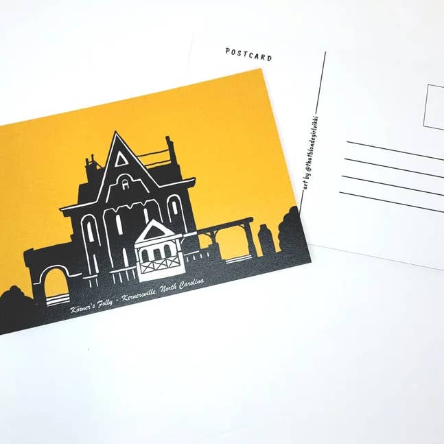 Körner's Folly Silhouette Postcard for wholesale by @thatblondegirlvikki