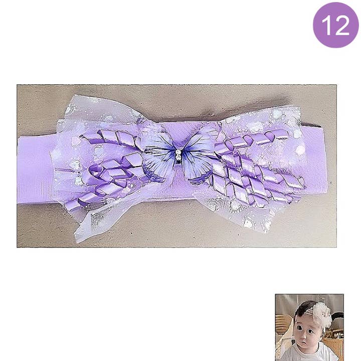 Serre-tête décoratif pour bébé Dozen Butterfly Hair pour la vente par Diacly
