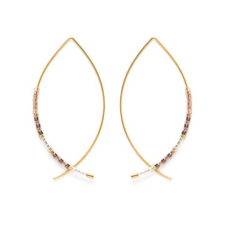 Amano Studio – wholesale Hoop-örhängen – Japanska pärlörhängen i marquisemodell