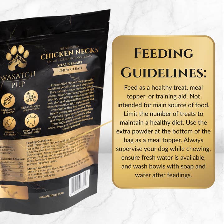Wasatch Pup - Wholesale Pet treats – Dog - Freeze-Dried Chicken Necks | Single Ingredient Dog Treats7
