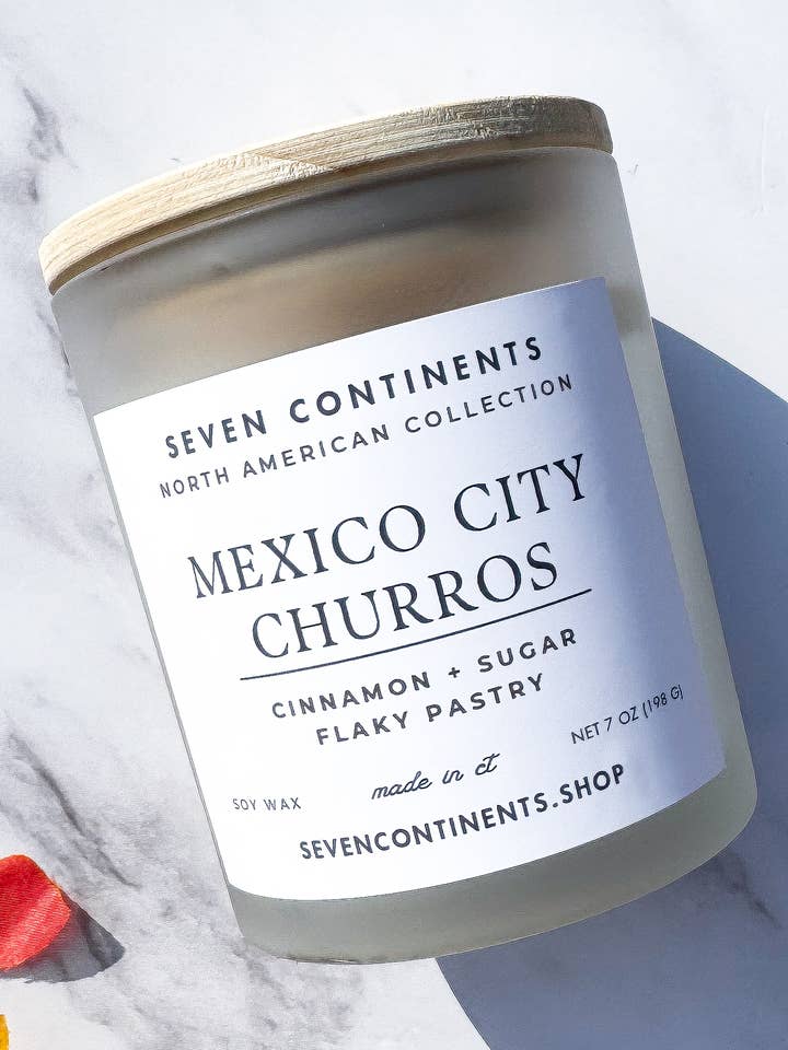 Mexico City Churros - Cinnamon Soy Fall Candle for wholesale by Seven Continents