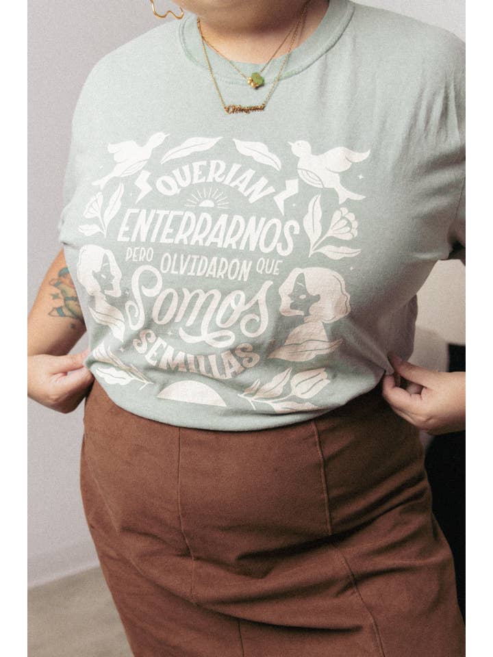 Jen Zeano Designs - Wholesale Screen Printed T-Shirt - Women's - Semillas Tee