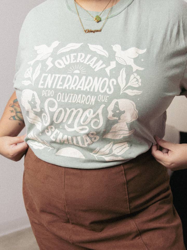 Semillas Tee for wholesale by Jen Zeano Designs