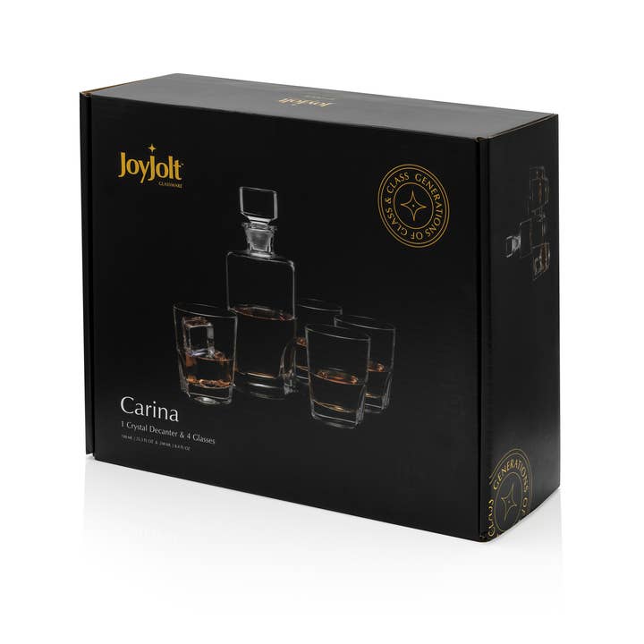JoyJolt - Wholesale Decanter - Carina Crystal 5-piece Decanter Set4