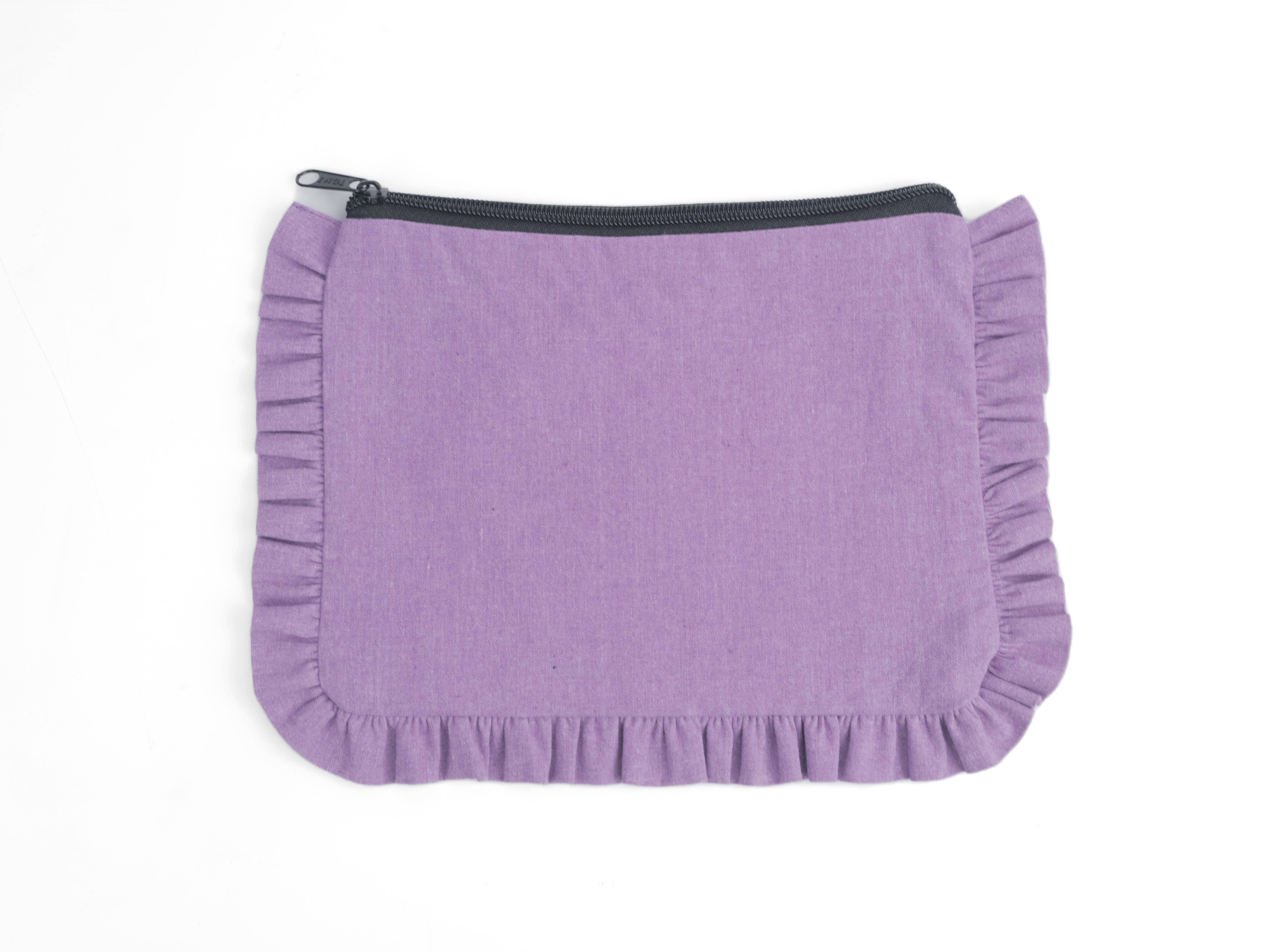 House of Kraft - Wholesale Pouch - Women's - Canvas Ruffle Pouches | Canvas Travel Pouches | Zipper Pouch27