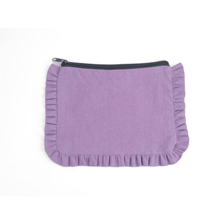 House of Kraft - Wholesale Pouch - Women's - Canvas Ruffle Pouches | Canvas Travel Pouches | Zipper Pouch27