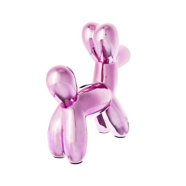 Creative Gifts International Inc. - Wholesale Money/Piggy Bank - Balloon Dog Bank Pink