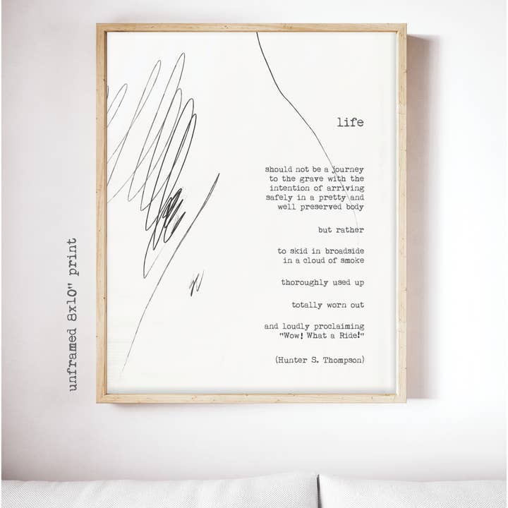 Hunter S. Thompson Wild Ride - 8x10 Druck für den Großhandel von Raincity Prints