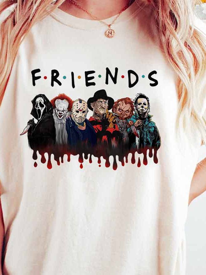 Horror Friends Shirt, Halloween Friends Shirt, Horror Shirt for wholesale by iBuyCanvas