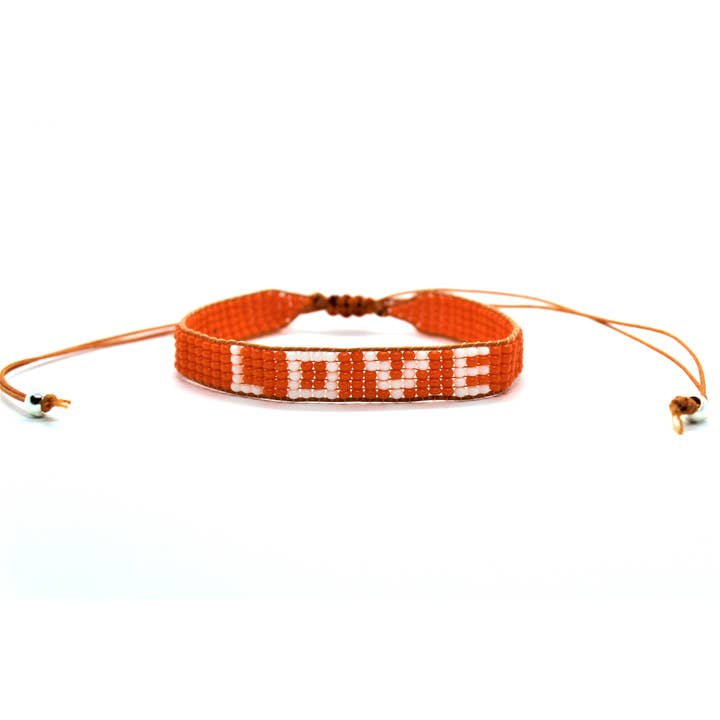 LOVE bracelet orange for wholesale by Sol Jewels