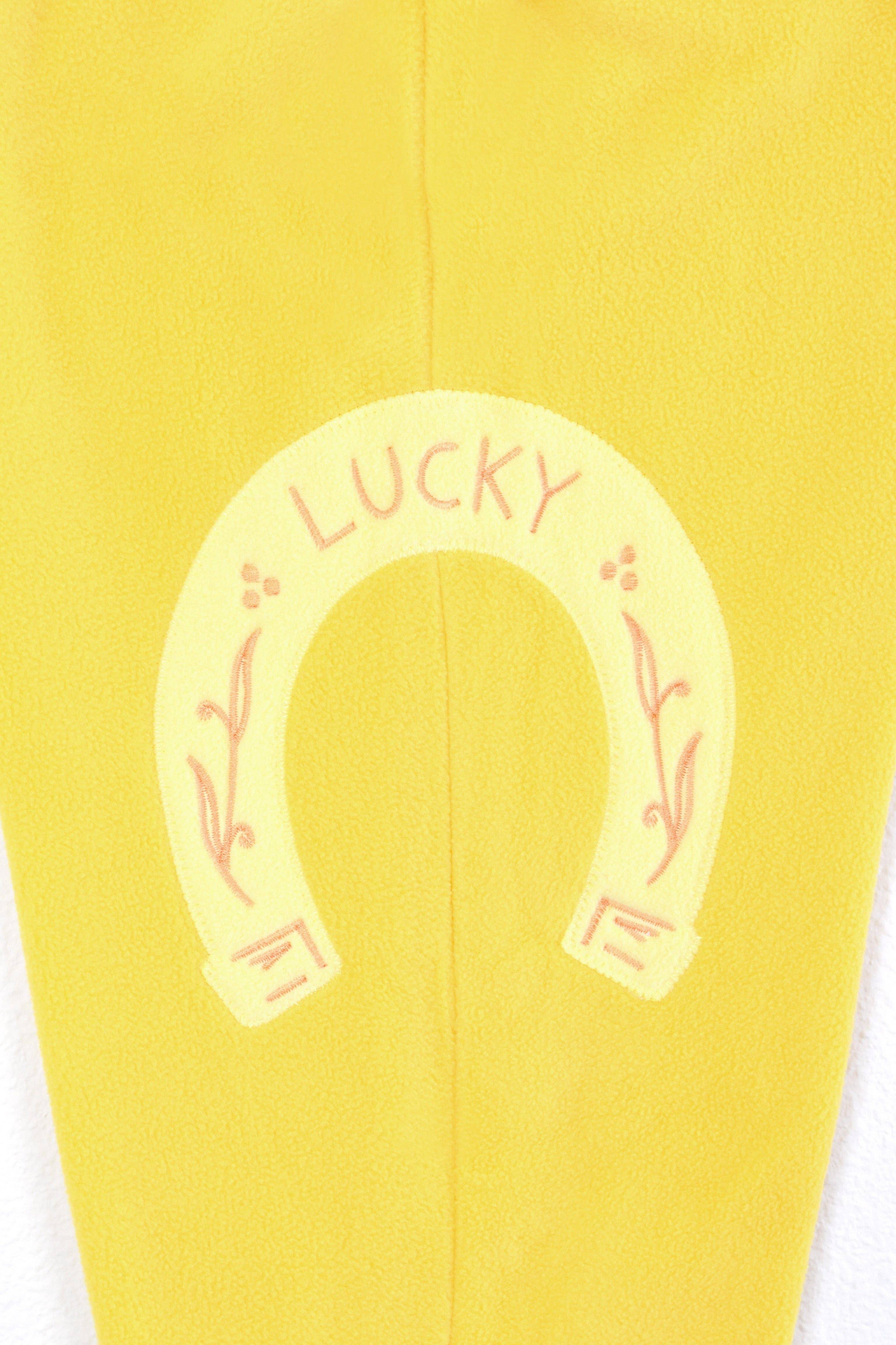 Fleece Lucky Joggers in Daffodil for wholesale on Faire7