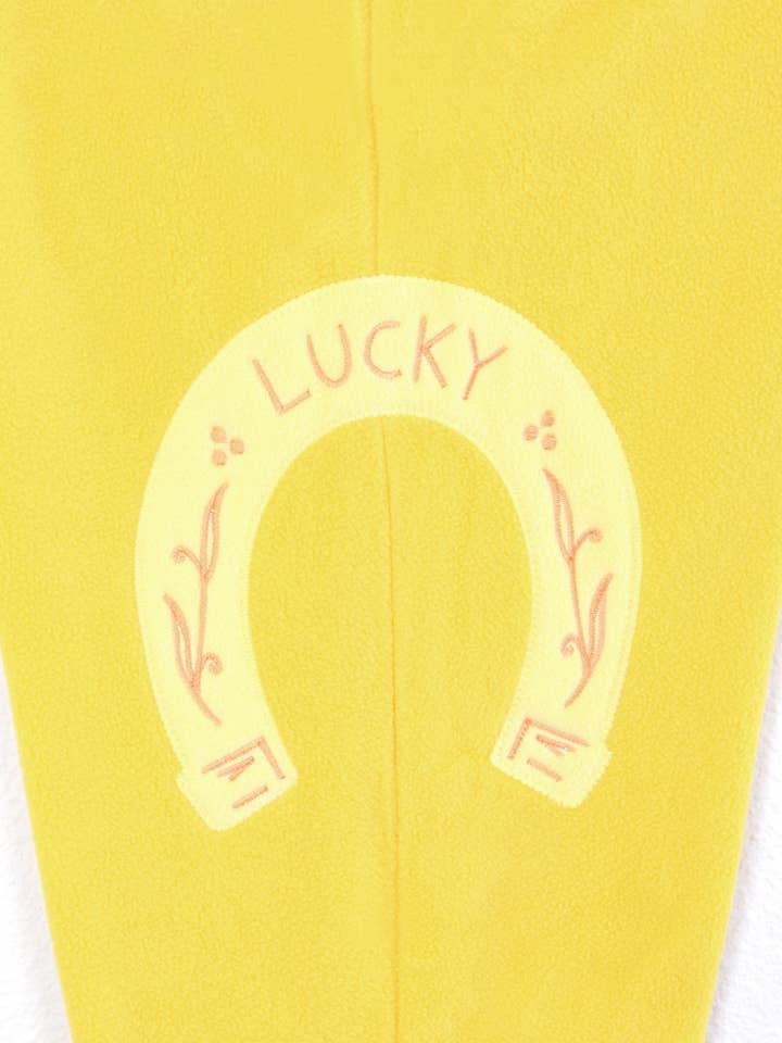 Fleece Lucky Joggers in Daffodil for wholesale on Faire7