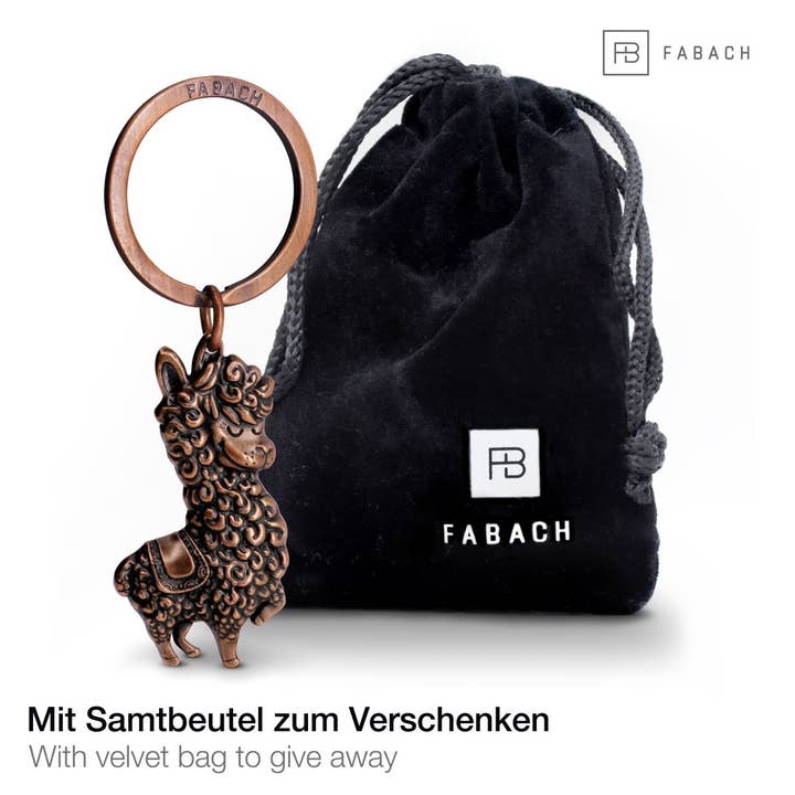 FABACH – Die Schlüsselanhänger-Schmiede – wholesale Nyckelring - Unisex – ”No Drama Lama” lama nyckelring - cool lama/alpacka hängsmycke - lyckocharm och present till lamaälskare