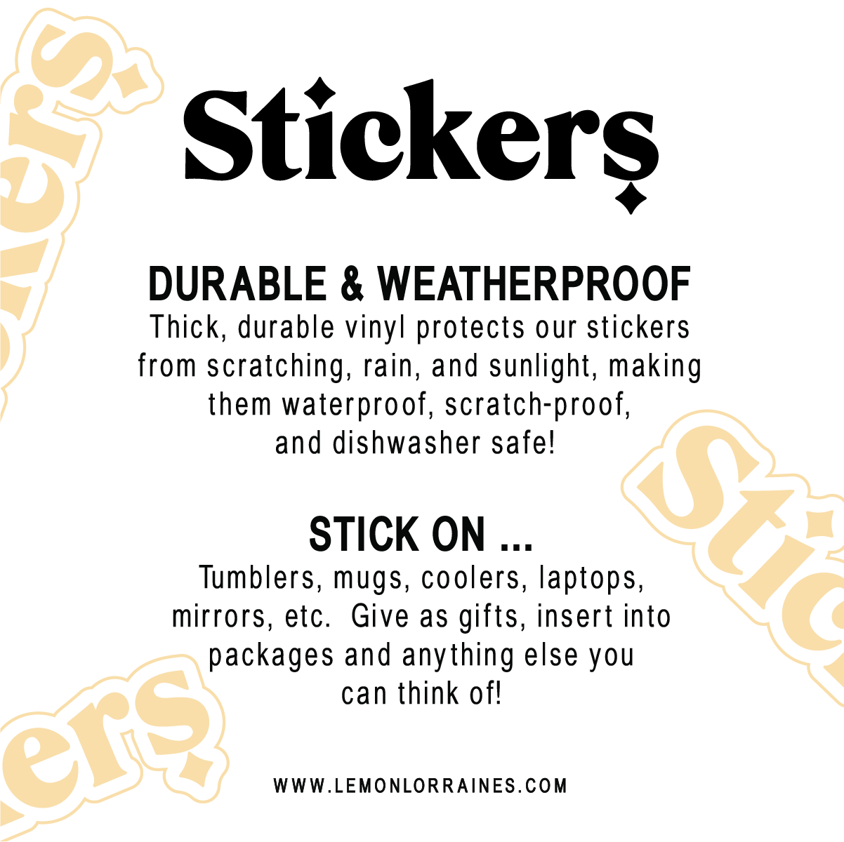 Lemon Lorraine's LLC - Wholesale Sticker - EAT BEEF Sticker1