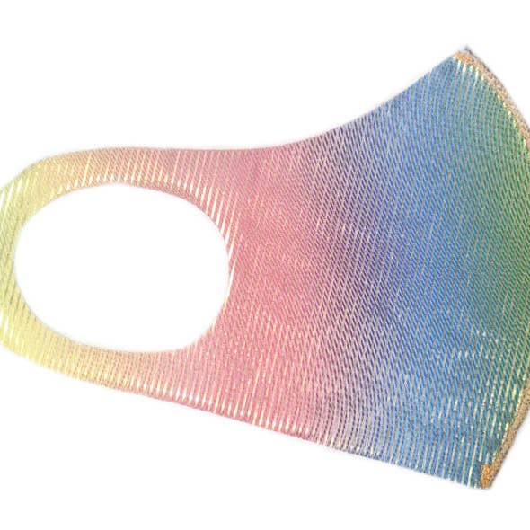 Wenchoice – Großhandel Nicht-medizinische Einwegmaske – Regenbogen Gold Linie Waschbare Maske