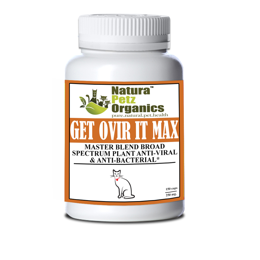 Natura Petz Organics - Wholesale Pet Supplement - Cat/Dog - Get Ovir it Max* Master Blend Broad Spectrum Plant Anti Viral Anti Bacterial for Dogs and Cats*4