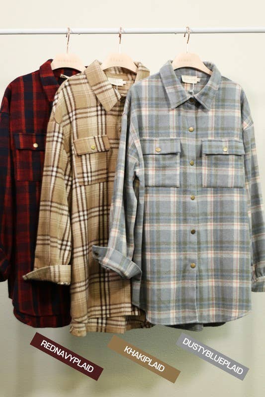 NINEXIS - Vente Veste-chemise – femme - CWOJA406_VESTE À CARREAUX EN FLANELLE SANS POCHE LATÉRALE29