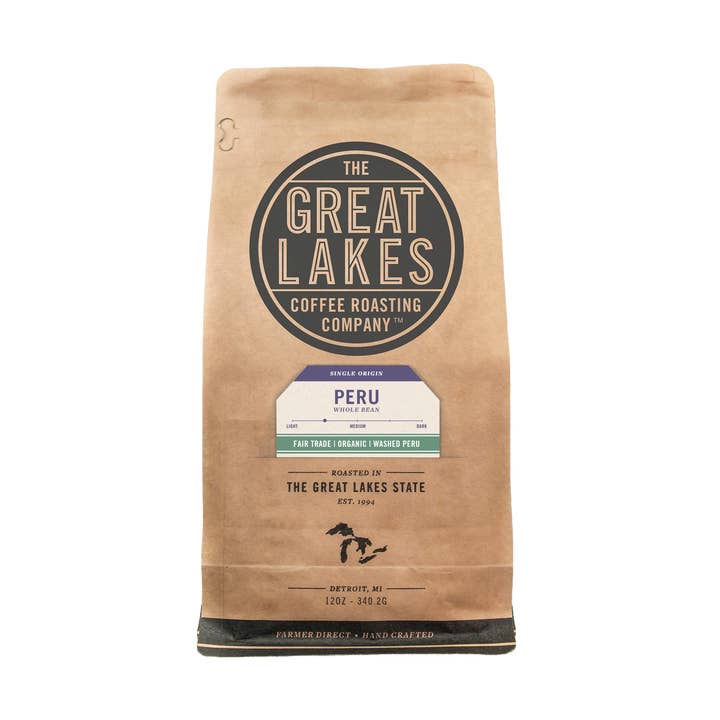 Pérou biologique - Café en grains entiers pour la vente par Great Lakes Coffee Roasting Company