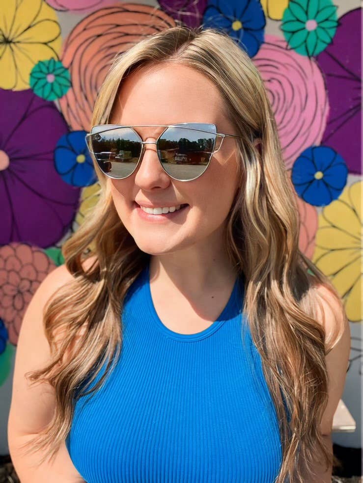 Briano Wholesale – wholesale Sunglasses – Women's – Mirrored Metal Sunnies4