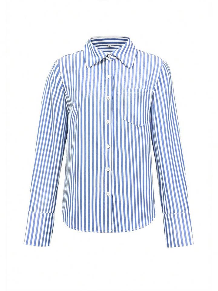 Rosa Clothing - Wholesale Shirt - Women's - Long-sleeved striped shirt