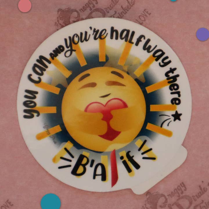 B'alif You Can & You're Half Way There Urdu Sticker for wholesale by Groggy Pirate