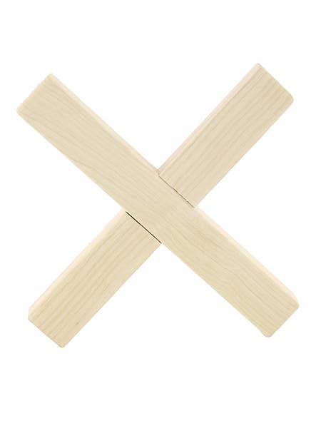 Dessous de plat X en frêne massif pour la vente par Hugodesign