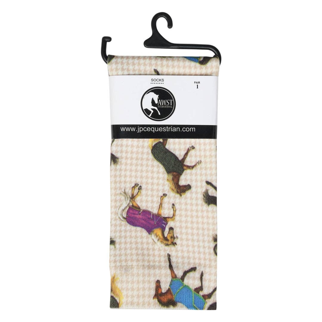 Multi AWST Int'l Lila Chevaux en Couvertures Chaussettes d'Équitation pour Dames en vente sur Faire4