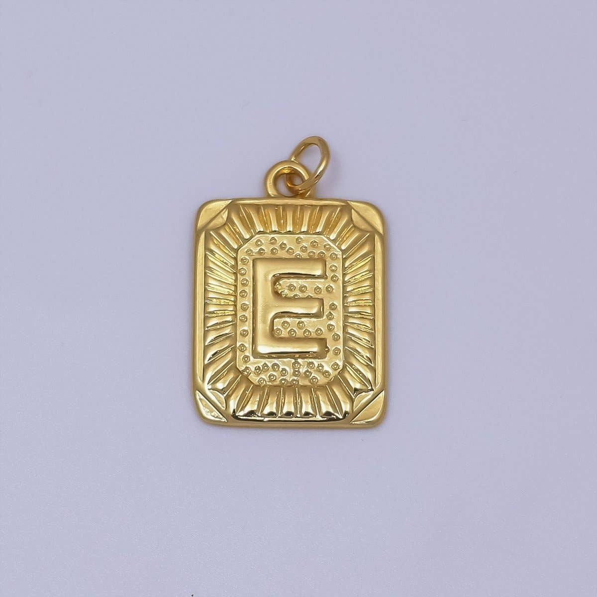 Aim Eternal - Wholesale Individual Charm/Pendant - 24k Gold Filled Initial Tag Letter Charm A - Z Alphabet Letter Tile Charm Pendant Personalized Charm for Designer Inspired Necklace Jewelry Making A716~A7284