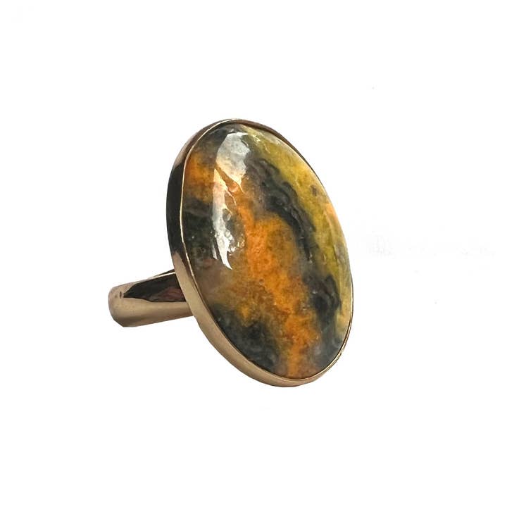 Bumblebee Jasper Oval Ring for wholesale by Songlines by Jewel