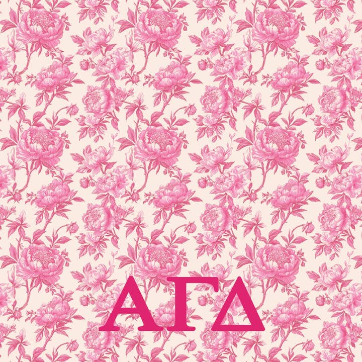 Over The Moon Greek - Wholesale Throw Blanket - Sorority Floral Minky Blanket1