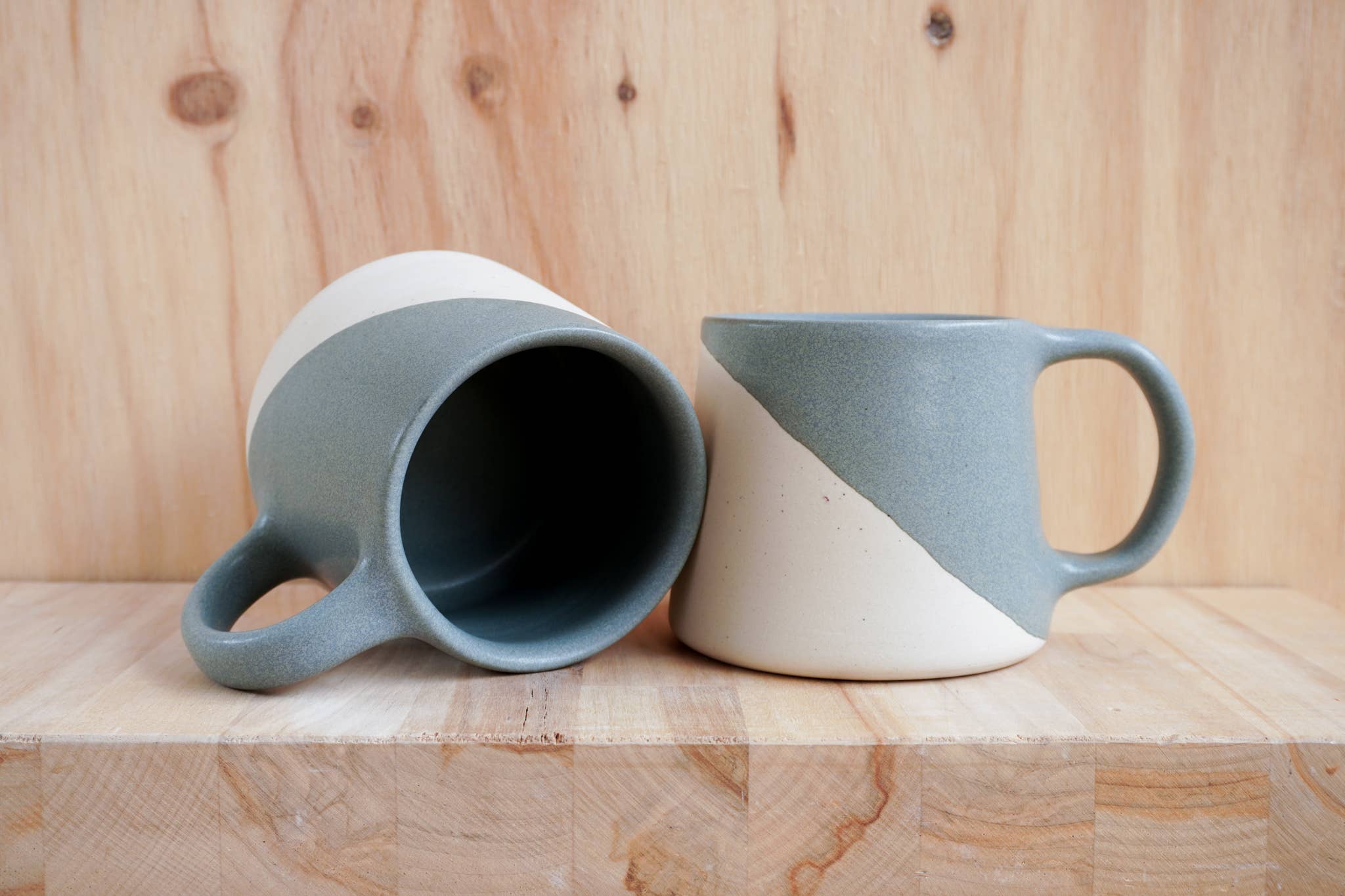 Shelby Page Ceramics - Wholesale Coffee Mug - Classic Taper Mug - Angle Dip15