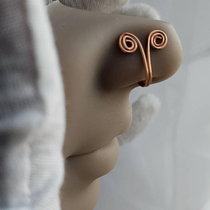 Bead It Wear It Love It LLC - Wholesale Nose Ring - Handmade No Piercing Nose Cuff Ring- Standard Style #25