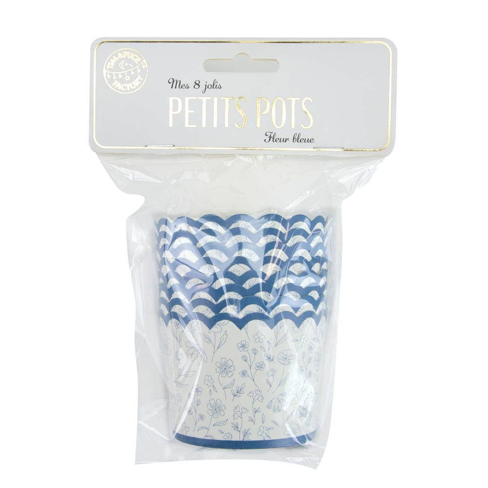 Tim&Puce Factory - Wholesale Party Favor Bag/Box - BLUE FLOWER CANDY BOXES X 81