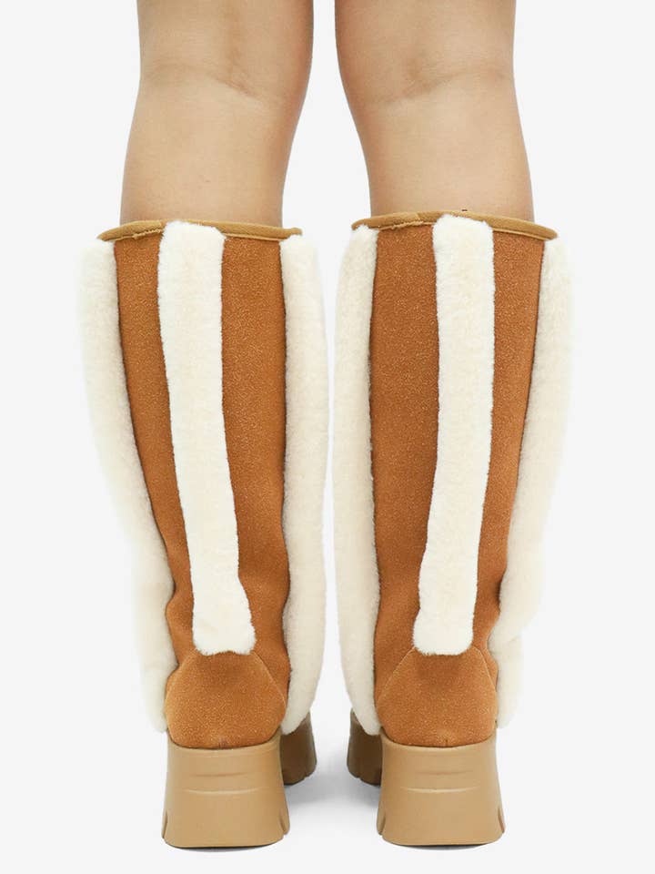 Lemonade Shoes - Wholesale Boots - Women's - RAEY - Tall Platform Winter Boots, Shearling Details16