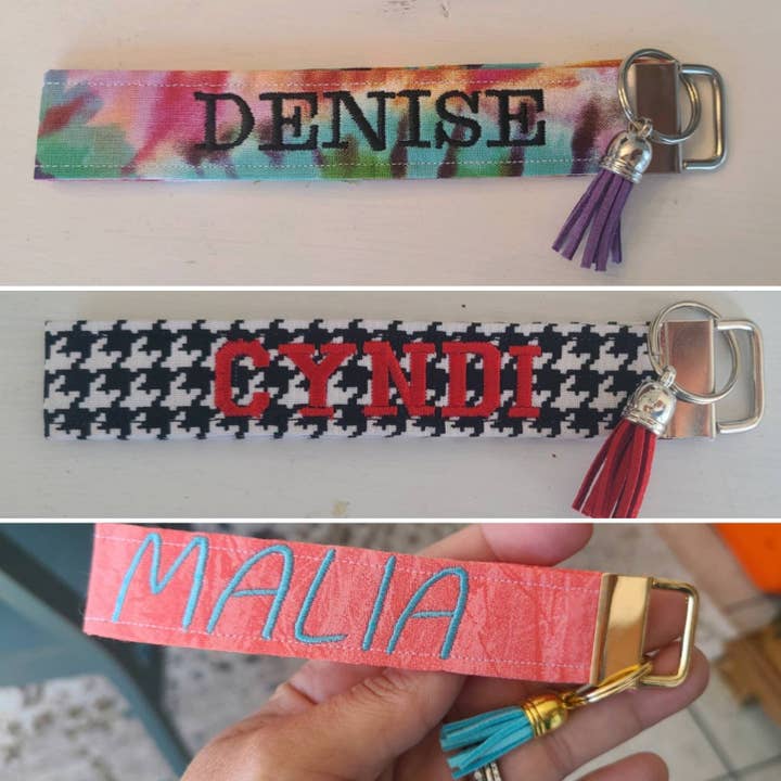 Silver Lining Studio - Wholesale Keychain – Women's - Customizable Key Chain Wristlet with Personalized Names9