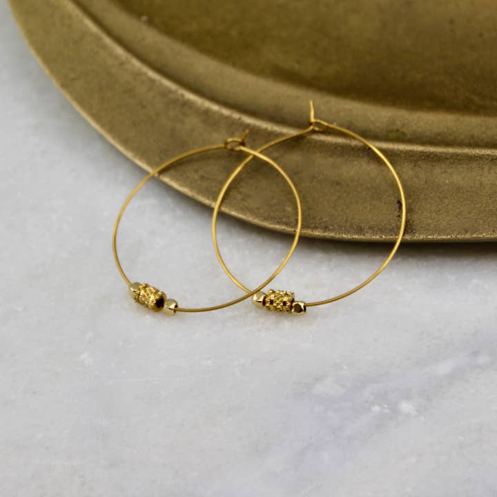 Veluna - Wholesale Hoop earrings - Sundown Bazaar Trinket Hoop Earring2