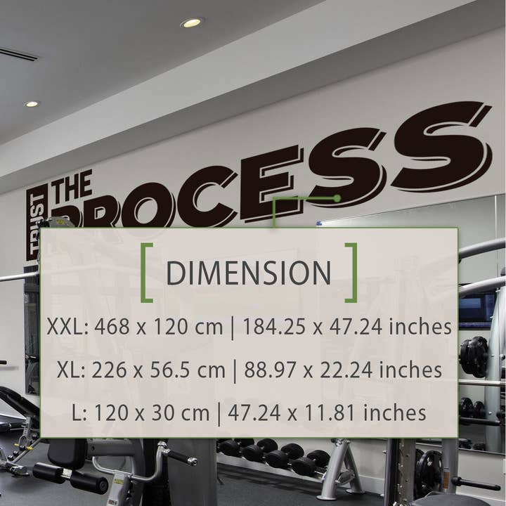 Stol på processen, Gym indretning, Motivation Citat for engroshandel hos KUARKI