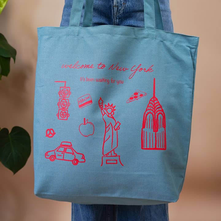 Shopper mit Spruch, Stoffbeutel "New York City" für den Großhandel von Tochter von Walter