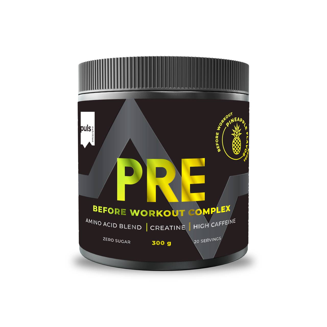 Puls Nutrition – Großhandel Protein-/Superfood-Pulver – PRE-WORKOUT-COMPLEX Ananas 300 g
