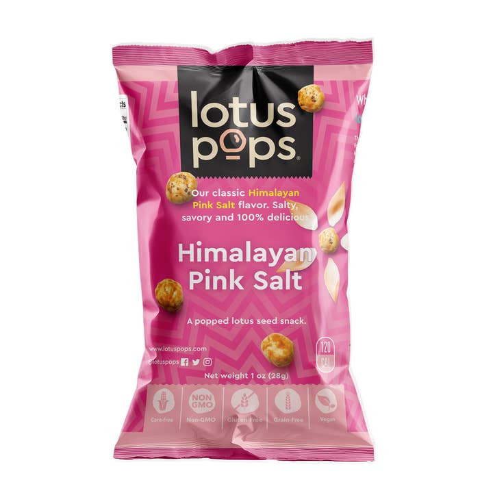 Splitz Split Pea Crisps - Wholesale Puffed snack - Himalayan Pink Salt Lotus Pops 1oz1